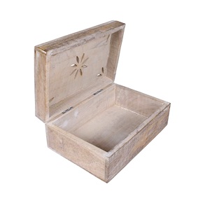 Handcrafted Wooden Storage <b>Box</b> with Hinged Lid Decorative <b>Keepsake</b> Organizer for Jewelry Gifts and Home Decor - Product Image 1