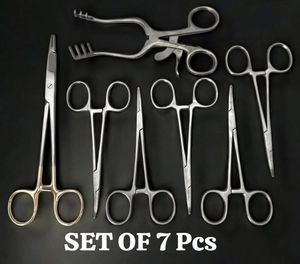 Ensemble d'instruments chirurgicaux vétérinaires manuels de qualité supérieure, 7 pièces, qualité allemande TID 933, certifié ISO13485 Classe I - Product Image 2