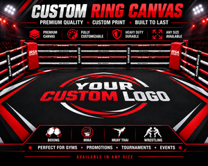 IRSA SPORTS Custom Ring Canvas Boxing MMA Muay Thai Wrestling Floor Mat Durable PVC Leather Square Shape - Product Image 1
