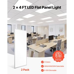 Pannello LED piatto 2x4 piedi 7800 LM, 6500K, 3 colori selezionabili, plafoniera LED a incasso per controsoffitto - Product Image 2