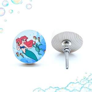 New Arrival Pine Wood Kids Drawer <b>Knobs</b> Ariel & Sea Creatures Cabinet <b>Dresser</b> Pulls High Quality Durable Bedroom Cupboard <b>Knob</b> - Product Image 3