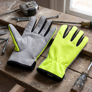 Guantes de Mecánico Amara de Cuero Sintético de Primera Calidad, Guantes de Seguridad Industrial, Protección Personal, Durabilidad, Guantes de Jardinería - Product Image 5