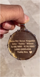 Pendentif photo rond grande taille 2025 entièrement serti de pierres, collier commémoratif pour hommes et femmes - Product Image 6