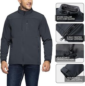 Mens softshell jacket stylish lightweight <b>waterproof</b> windproof breathable <b>warm</b> and flexible ideal for hiking camping - Product Image 3