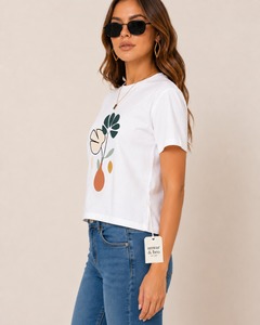 เสื้อยืดทรงบ็อกซี่สำหรับผู้หญิง เสื้อยืดโอเวอร์ไซส์ทรงหลวมลำลองอินเทรนด์ แขนสั้น ผ้าฝ้ายนุ่ม สวมใส่สบาย ระบายอากาศได้ดี มีสไตล์ - Product Image 3