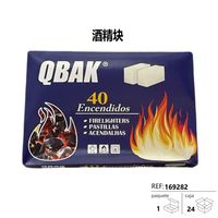Allume-feu à l'alcool QBAK, 40 pièces par boîte, pour barbecue et feu de camp