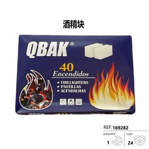 QBAK ไฟแช็กแอลกอฮอล์ 40 ชิ้นต่อแพ็ค สำหรับบาร์บีคิวและกองไฟ - Product Image 1