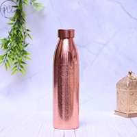 Bouteille d'eau en cuivre pur 100 % écologique de qualité supérieure, design classique, compatible eau bouillante, capacité 1000 ml, passe au lave-vaisselle
