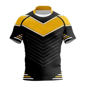 Maillot de rugby pour homme, nouvelle mode estivale, personnalisable, prix raisonnable, maillot de rugby uni - Product Image 3