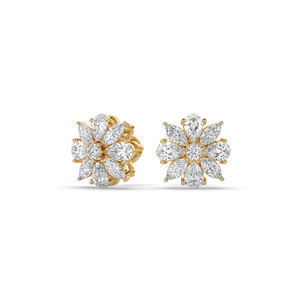 Pendientes de Diamantes de Laboratorio de 1.54Ct con Formas Múltiples (Pera, Marquesa, Redonda) en Oro de 10K y 14K, Ligeros, Exclusivos, Inventario de Boutique - Product Image 2