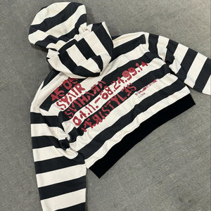 Sudadera con Capucha Personalizada OEM, Clásica, Sólida, de Corte Regular, con Doble Capucha y Cuatro Mangas, para Hombre, con Estampado de Diamantes de Imitación, para Invierno - Product Image 2