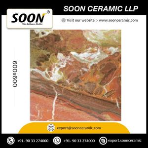 กระเบื้องบุผนังพอร์ซเลนลายหินอ่อนฟรอสติน ผิวมันเงา ขนาด 600x600 มม. ลายหินธรรมชาติ สำหรับตกแต่งภายใน ป้องกันแบคทีเรีย - Product Image 4