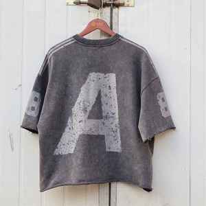 Custom Logo Printed Oversized French Terry <b>Tshirt</b> High Quality Blank Vintage Acid Wash Cotton Plain T Shirt for Man - Product Image 3