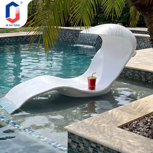 Tumbona de Lujo de Fibra de Vidrio para Piscina, Silla de Relajación Impermeable para el Borde de la Piscina - Product Image 1