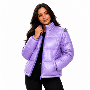 Veste matelassée pour homme, style Regalia Maçonnique Héritage, violette, col montant, fermeture éclair, vêtement d'extérieur d'hiver, coque légère enduite - Product Image 3