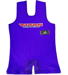 Trajes de Halterofilia Personalizados, Traje de Lucha Libre, Trajes de Powerlifting, Ropa Deportiva de Alto Rendimiento, Marca AERO Azul - Product Image 2