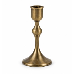 <b>Antique</b> <b>Brass</b> Taper Candle Holder Wholesale - Minimalist Design Small - Product Image 1