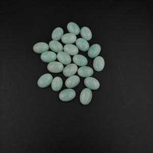 Amazonite, pierre précieuse naturelle de jade, taille ovale, verte, polie, pierre brute pour la création de bijoux, pierre minérale de couleur aquamarine - Product Image 5