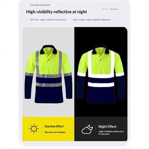 Camisa de Seguridad Reflectante de Alta Visibilidad de Manga Larga, Ropa de Trabajo Personalizada para Construcción, Camisa de Trabajo de Alta Visibilidad, Ropa de Seguridad Industrial - Product Image 3