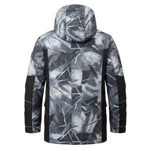 Premium Printed Hooded Heated Ski Snowboard Jacket <b>Waterproof</b> Windproof Insulated Breathable Zipper Eco-Friendly <b>Winter</b> <b>Coat</b> - Product Image 2