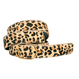Cinturón de Cuero Genuino con Pelo de Vaca, Hebilla Personalizada, Diseño de Moda, Patrón de Vaca Dorado, Cinturones de Pelo Real para Mujer - Product Image 6