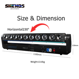 ไฟหัวเคลื่อนที่ SHEHDS 10x40W RGBW 4in1 Beam Moving Head Light LED Wall Wash สำหรับเวที แสงสีสำหรับงานดีเจ บาร์ คลับ - Product Image 6