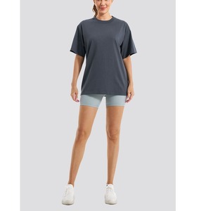 High Quality Women Men's Short Sleeve Custom Embroidery Logo Eco-Friendly Breathable <b>Combed</b> Cotton Heavyweight T-Shirt Plus Size - Product Image 3