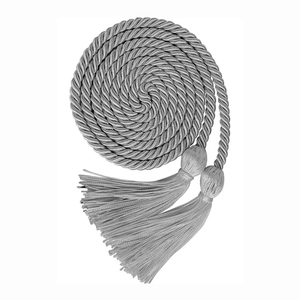 Cordons d'honneur en polyester 100 %, 120 couleurs, vente en gros, pour la remise des diplômes, avec pompons personnalisés unicolores ou bicolores pour sacs et vêtements, pour les journées de remise des diplômes - Product Image 1