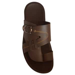 Sandales ergonomiques pour hommes en cuir véritable à bout rond, confortables et offrant un bon maintien, chaussures d'été, exportation mondiale, fabricant OEM - Product Image 2