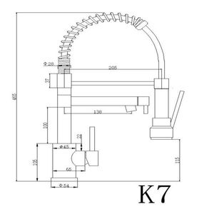 Rubinetto da Cucina Monocomando in Acciaio Inossidabile con Doccetta Estraibile a 2 Funzioni, Collo a Molla Touch, Installazione a Foro Singolo - Product Image 2