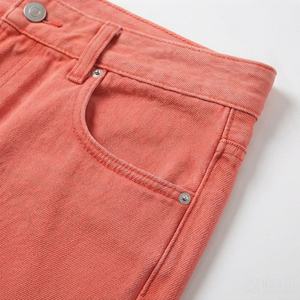 กางเกงยีนส์ขาสั้นผู้ชายสไตล์วินเทจ ผ้าฝ้ายเดนิม ทรงหลวม ขากว้าง ลายเรียบ มีโลโก้ด้านหน้า เหมาะสำหรับฤดูร้อน - Product Image 5