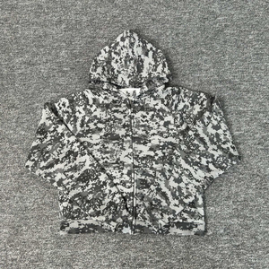 Sudadera con capucha de camuflaje personalizada para hombre, con cremallera completa, de forro polar grueso para invierno. - Product Image 2