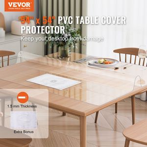 Copertura protettiva da tavolo in PVC trasparente 54x54 pollici 1.5mm copertura protettiva in plastica per mobili - Product Image 2