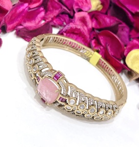 Beautiful Premium Quality Gold Plated Zircon <b>Charm</b> Bracelet Trendy Designer for Women Wedding Party Wear Collection - Product Image 3