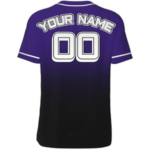 ชุดยูนิฟอร์มเบสบอลคุณภาพสูง ระบายอากาศได้ดี 100% ชุดกีฬาสำหรับทุกเพศ พิมพ์ลายซิลค์สกรีน เสื้อเจอร์ซีย์ซอฟต์บอลแบบติดกระดุม กางเกงขายาว - Product Image 3