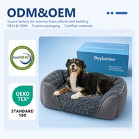 Coussin pour chien en peluche, rectangle doux, pour chiens de taille moyenne et grande