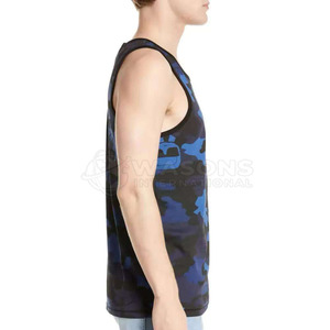 Camiseta Deportiva Informal de Punto Transpirable, Material Ligero para Correr y Entrenamiento Físico, Camiseta sin Mangas Estampada para Hombre - Product Image 4