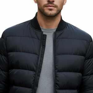 Abrigo Acolchado Grueso para Hombre |   Cremallera |   Chaqueta Bomber Estilo Hip Hop Vintage de Invierno |   Ropa Exterior Acolchada de Poliéster |   Logotipo Personalizado OEM/ODM - Product Image 3