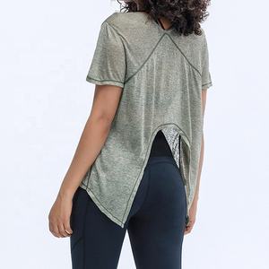 Camiseta Deportiva de Manga Corta para Mujer, de Alta Calidad, Ligera, de Secado Rápido, Antiarrugas, Ajustada, Diseño Personalizado, Informal y Moderna - Product Image 3