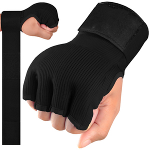 Half Finger Training Gloves With Velcro Wrist Support For Boxing Inner And Martial Arts Unisex Nylon Material - Product Image 1