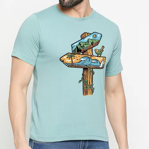 DTG Printing Mens Acid Wash T-Shirt Streetwear Oversized Stone Washed Hip Hop 100% Cotton <b>Tshirts</b> Custom Graphic Vintage T Shirt - Product Image 2