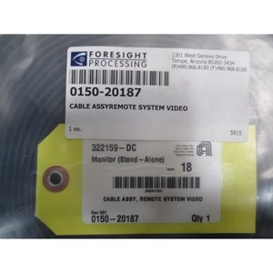 สายวิดีโอระบบควบคุมระยะไกล AMAT 0150-20187 PVD - อุปกรณ์และอะไหล่เซมิคอนดักเตอร์ระดับโลกที่เชื่อถือได้ - Product Image 1