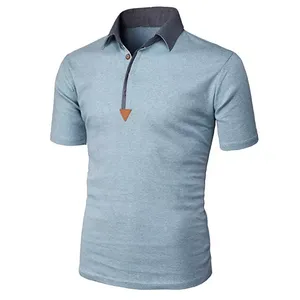 Polo de golf pour homme en coton 100% tricoté, brodé avec logo personnalisé, broderie de haute qualité, t-shirt polo - Product Image 5