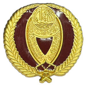 Qatar Zinc Alloy 3D Embossed <b>Beret</b> Cap Badge - Product Image 1