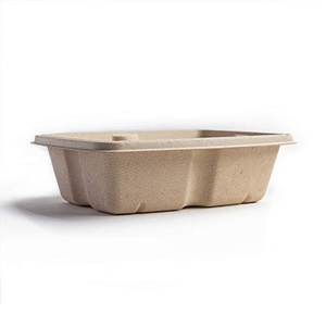 Contenedor Ecológico Inteligente de 500ml de Bagazo para Almuerzo, Forma Rectangular, Desechable con Tapa, Sin Blanquear, para Llevar, para Restaurantes - Product Image 5