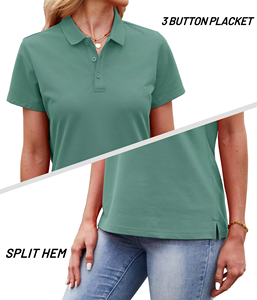 Low Price Womens <b>Polo</b> Shirt Plain Design Cotton Casual <b>Polo</b> T Shirt Wholesale Custom Logo Supplier - Product Image 5