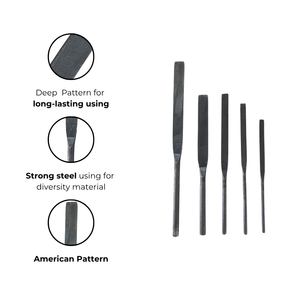 FACTORY PRICE BD25 DIY Industrial-Grade 250mm <b>Square</b> Steel Needle File Set 8mm Thickness Smooth Cut Natural Finish - Product Image 5