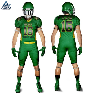 Uniforme de Fútbol Americano Hecho a Mano para Adultos, Color Negro y Verde en Contraste, Buena Calidad, Servicio OEM, Mejor Proveedor, Venta al Por Mayor - Product Image 1