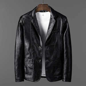 Nouvelle arrivée : Blouson en cuir pour homme, style motard, double boutonnage, tendance mode, style professionnel, vêtement d'extérieur en cuir de qualité supérieure - Product Image 3