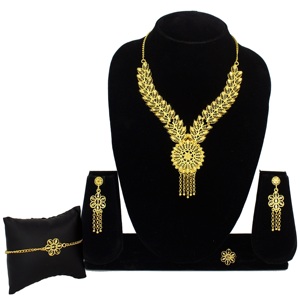 Jewelry Supplies Women Indian Jewellery Rhodium Plated Dubai Bridal <b>Wedding</b> Jewelry Set Wholesale Copper Dubai Earrings - Product Image 2